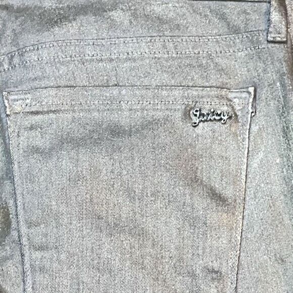 Juicy Jean Couture Gold Metallic Polished Cotton Skinny Jeans The Skinny Size 26 - Picture 5 of 6